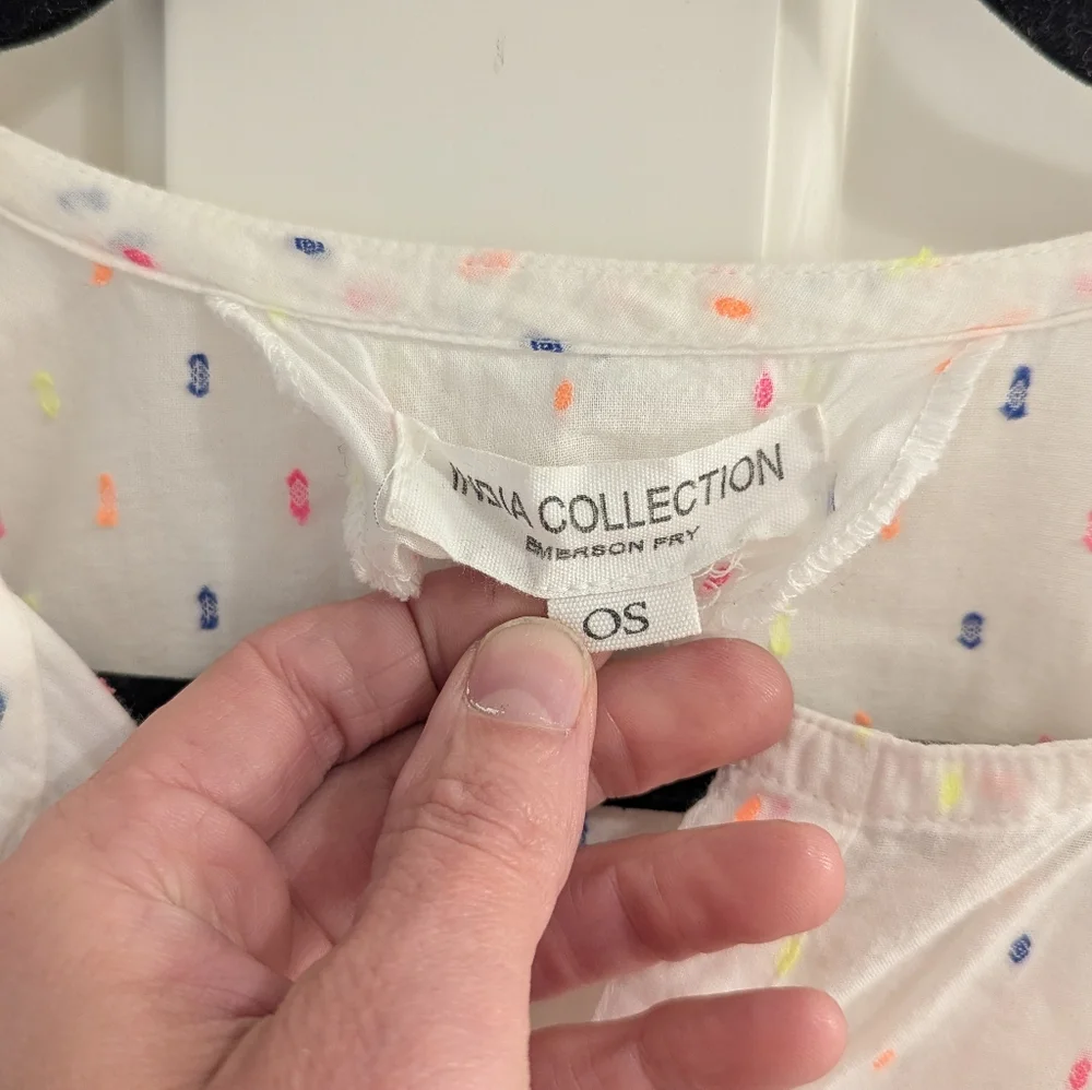 Emerson Fry India Collection Button Down Confetti Dots OS - Picture 2 of 3